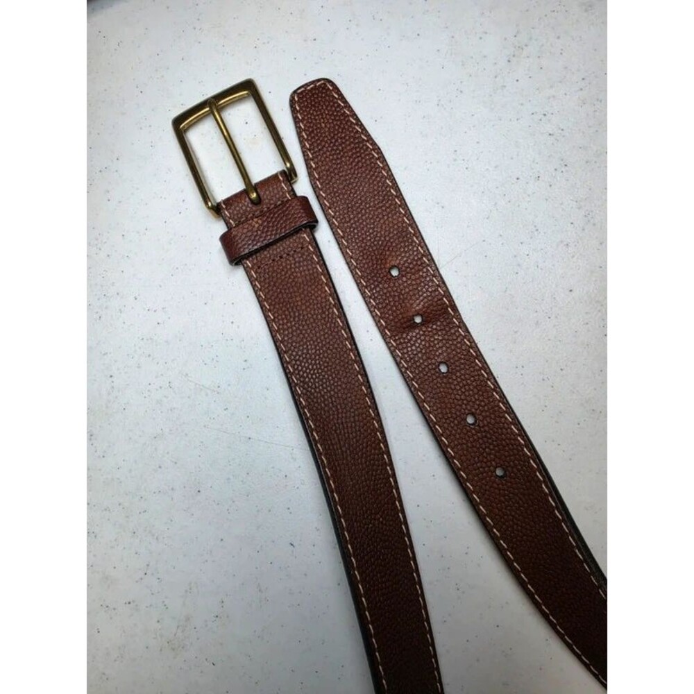 Allen Edmonds Brown Pebble Grain Leather Belt Size 40 / 100